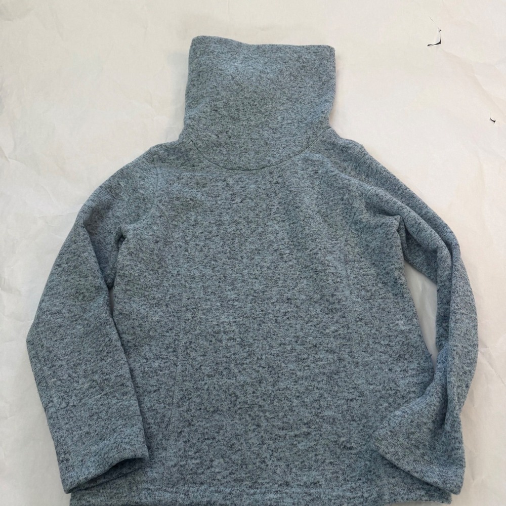 Mountain‎ Warehouse Blue Marled Knit Cowl Fleece Roll Turtleneck Sweater Top